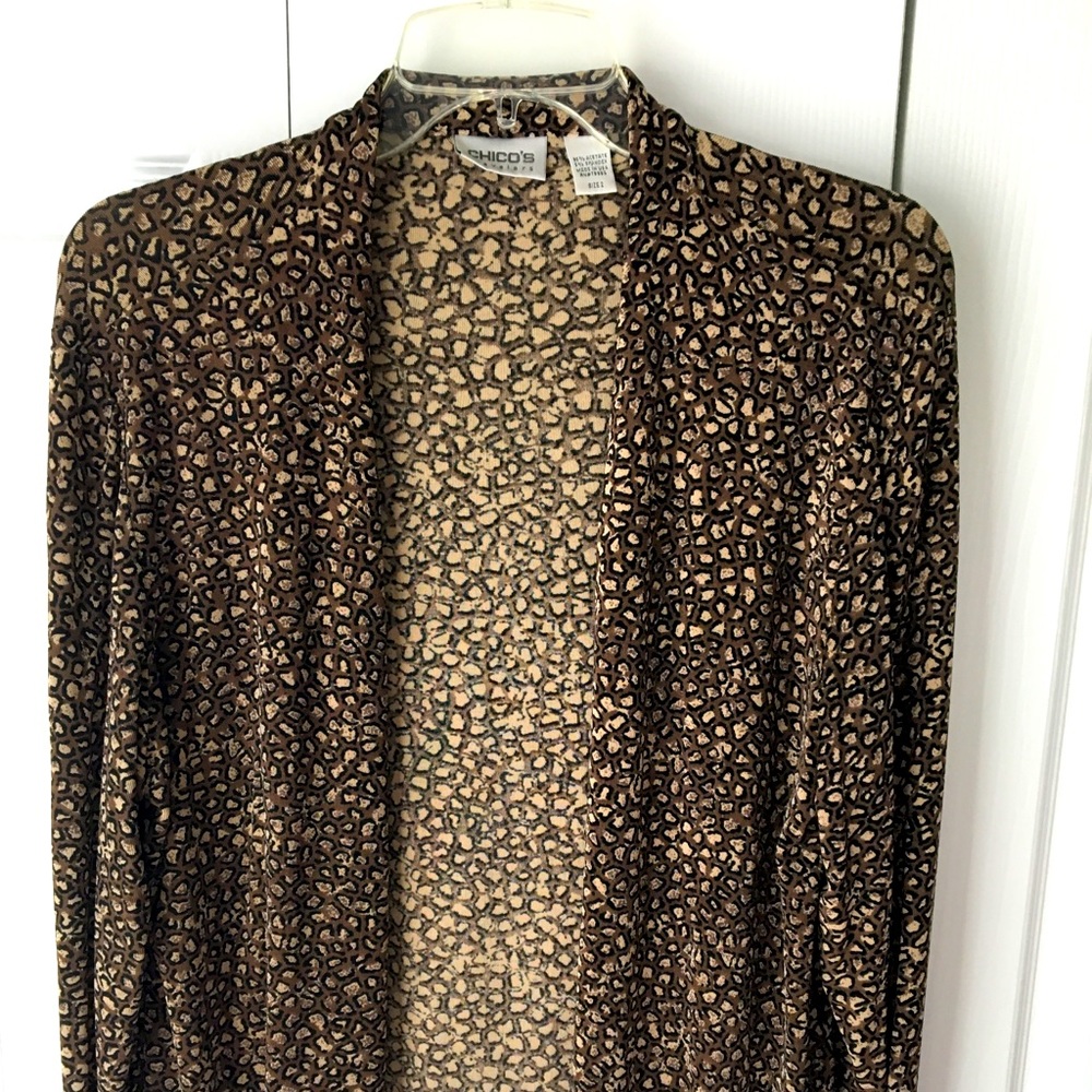 Chicos Leopard Print Jacket